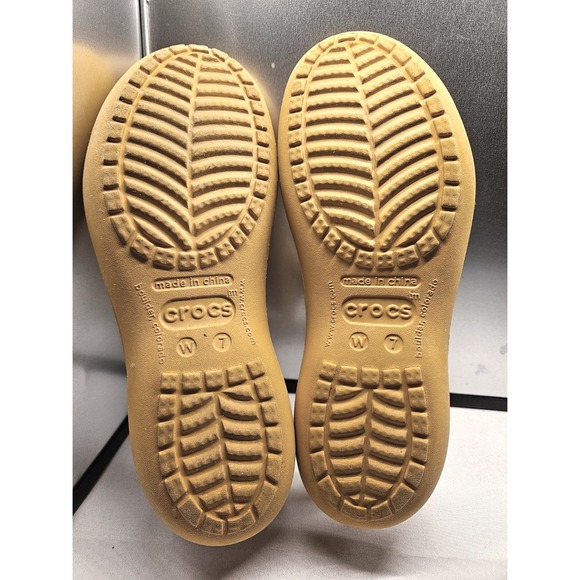 Crocs Malindi‎ Ballet Flats Mustard Yellow Shoes Comfort Lightweight Sz 7 #343 - Picture 6 of 10